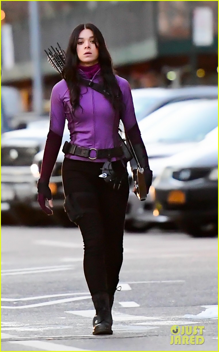 Hailee Steinfeld Turns Into Kate Bishop On 'Hawkeye' Set In NYC