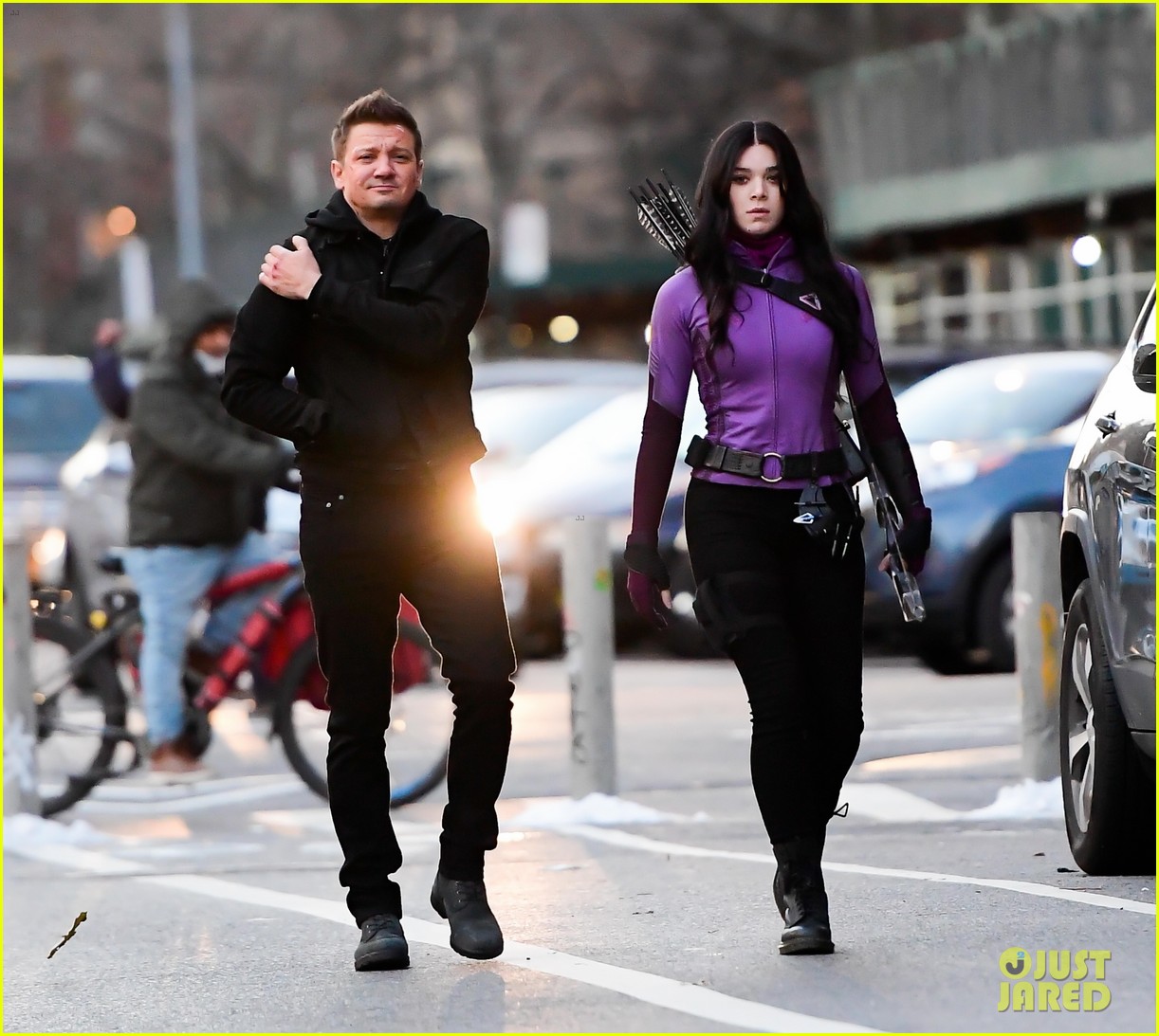 Hailee Steinfeld Turns Into Kate Bishop On 'Hawkeye' Set In NYC
