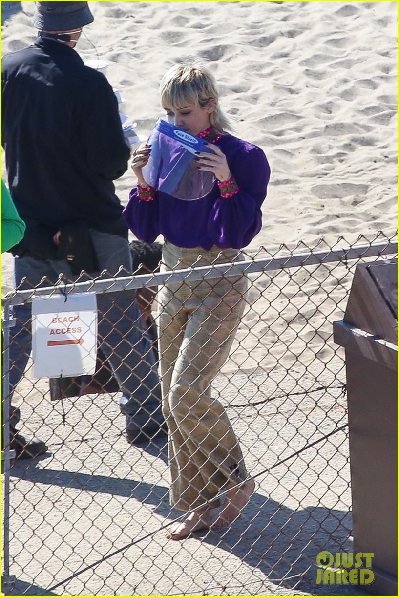 Miley Cyrus Hits the Beach in Malibu for Video Shoot!