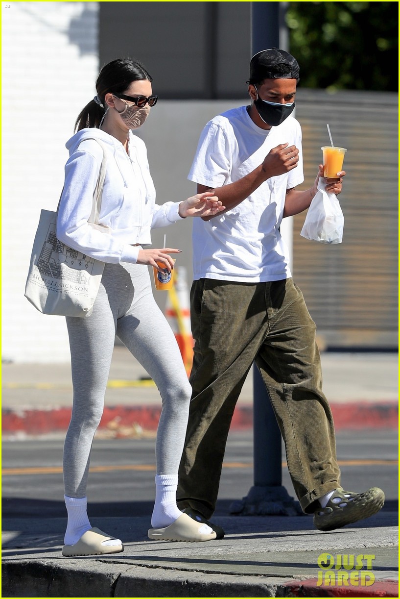 Kendall Jenner Picks Up Juice To Go With A Friend in West Hollywood