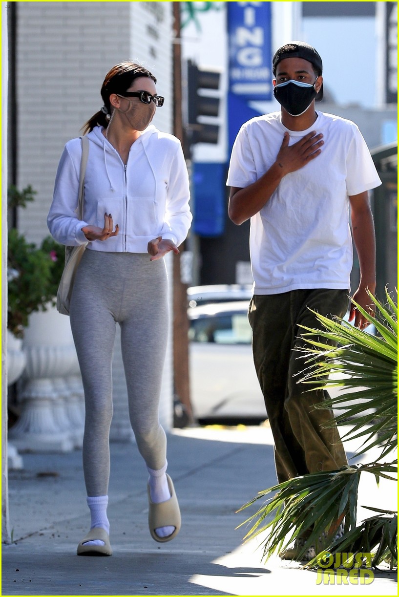 Kendall Jenner Picks Up Juice To Go With A Friend in West Hollywood