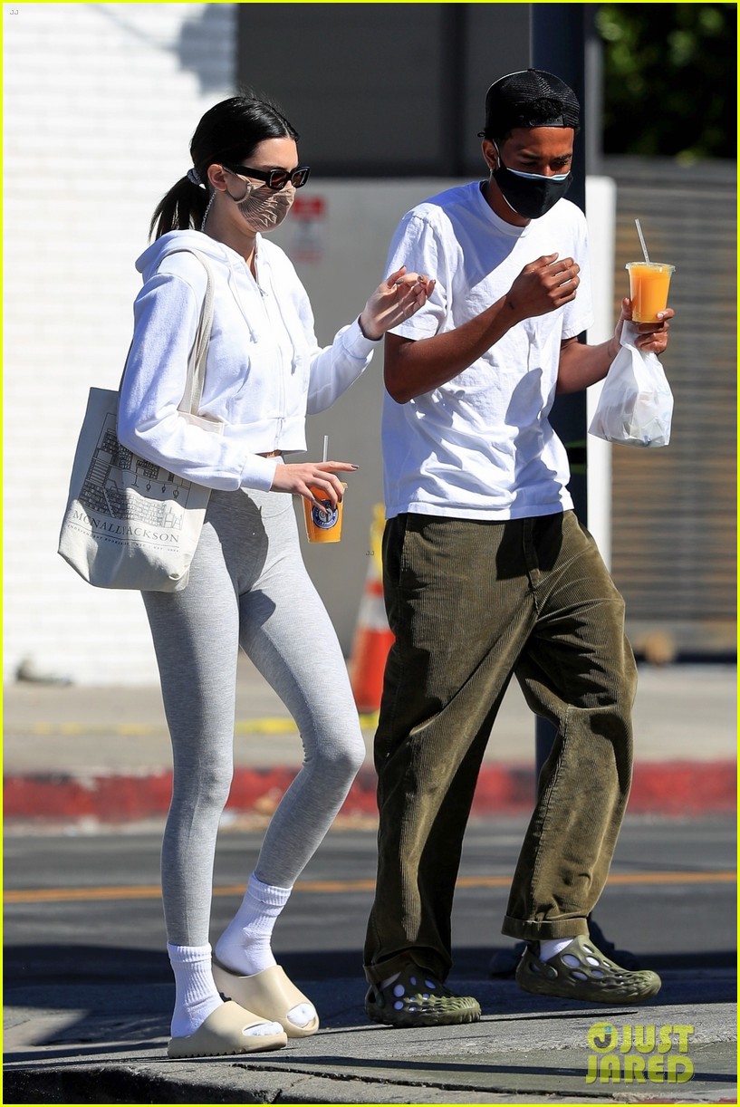 Kendall Jenner Picks Up Juice To Go With A Friend in West Hollywood