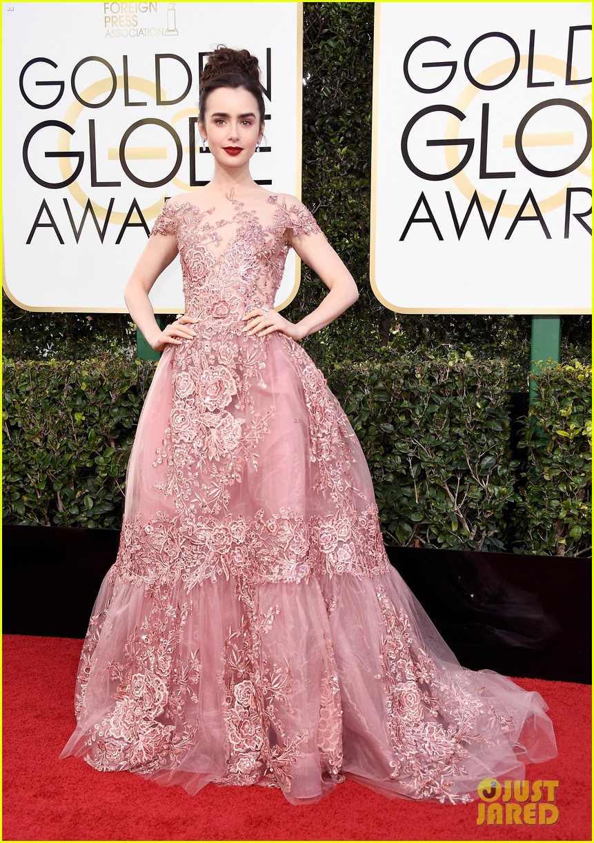 Lily Collins' First Golden Globes Was Over 20 Years Ago - See the Pic!