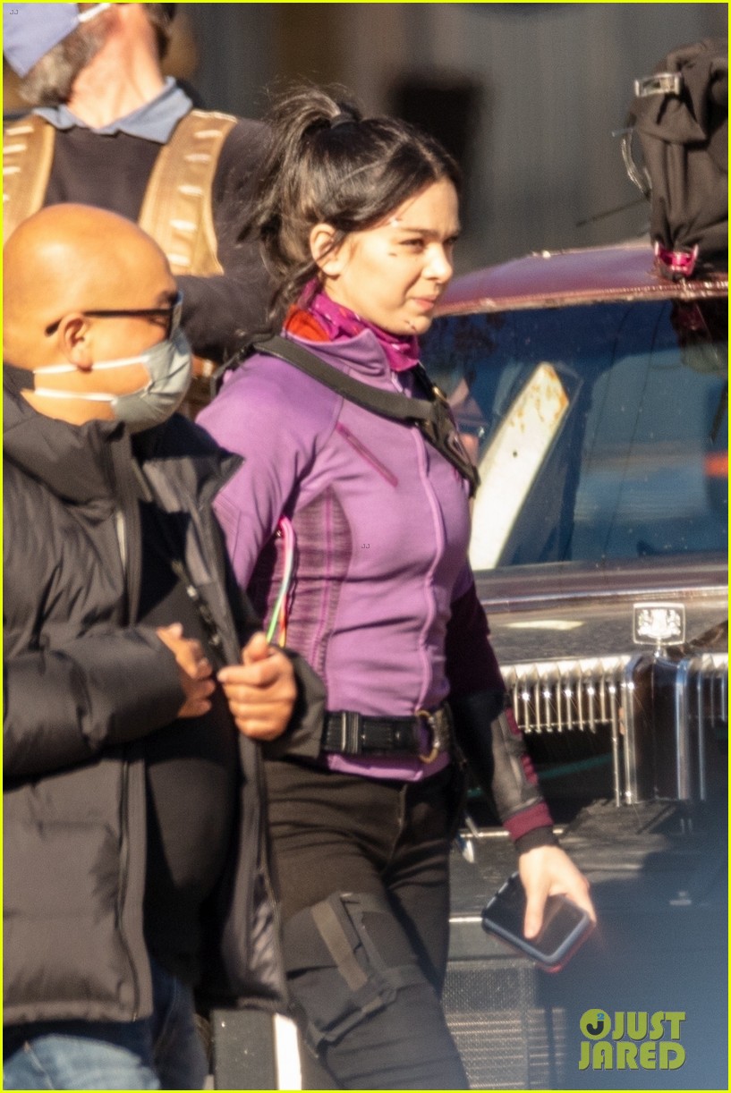 Hailee Steinfeld Continues Filming 'Hawkeye' Series With Co-Star Jeremy Renner - See The New Pics!