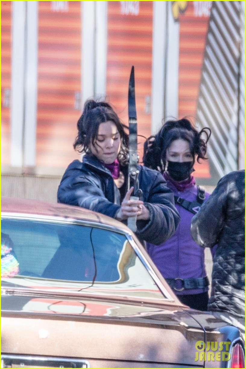 Hailee Steinfeld Continues Filming 'Hawkeye' Series With Co-Star Jeremy Renner - See The New Pics!