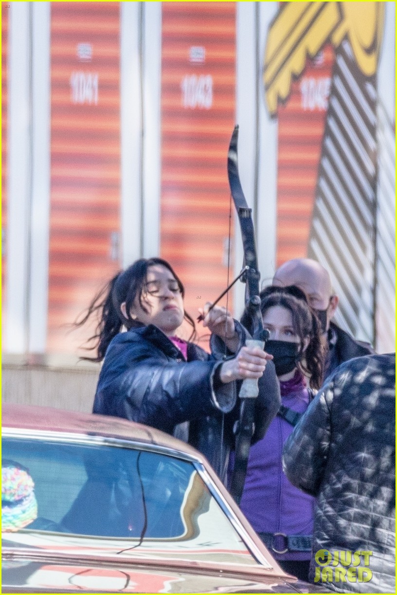 Hailee Steinfeld Continues Filming 'Hawkeye' Series With Co-Star Jeremy Renner - See The New Pics!