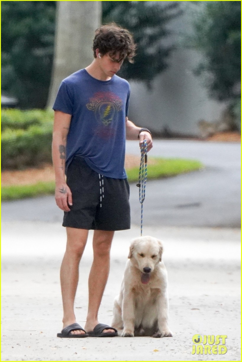 Shawn Mendes Kicks Off His Week On a Walk With Tarzan