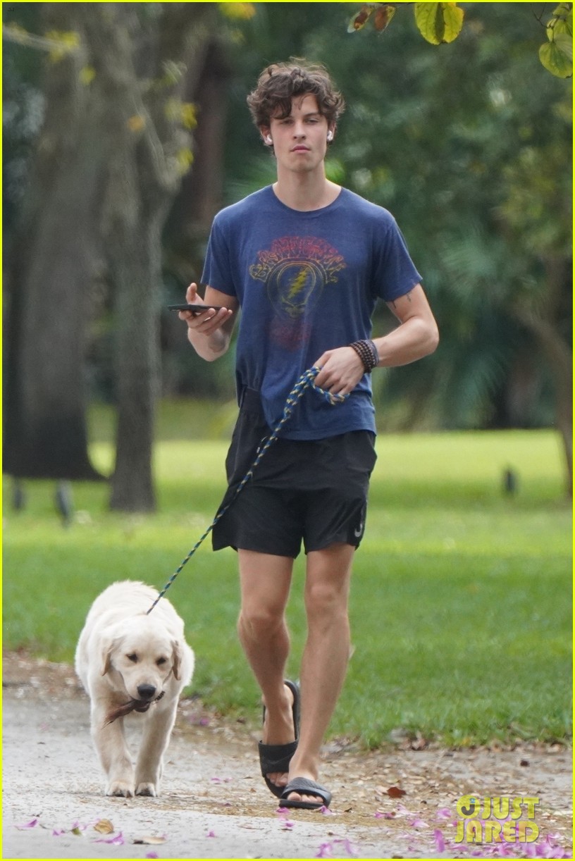 Shawn Mendes Kicks Off His Week On a Walk With Tarzan