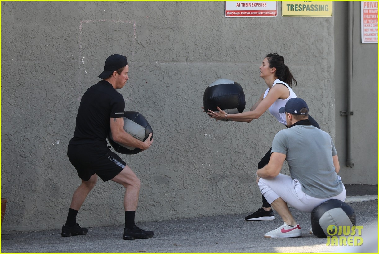 Nina Dobrev Kicks Off Weekend By Working Out with Shaun White