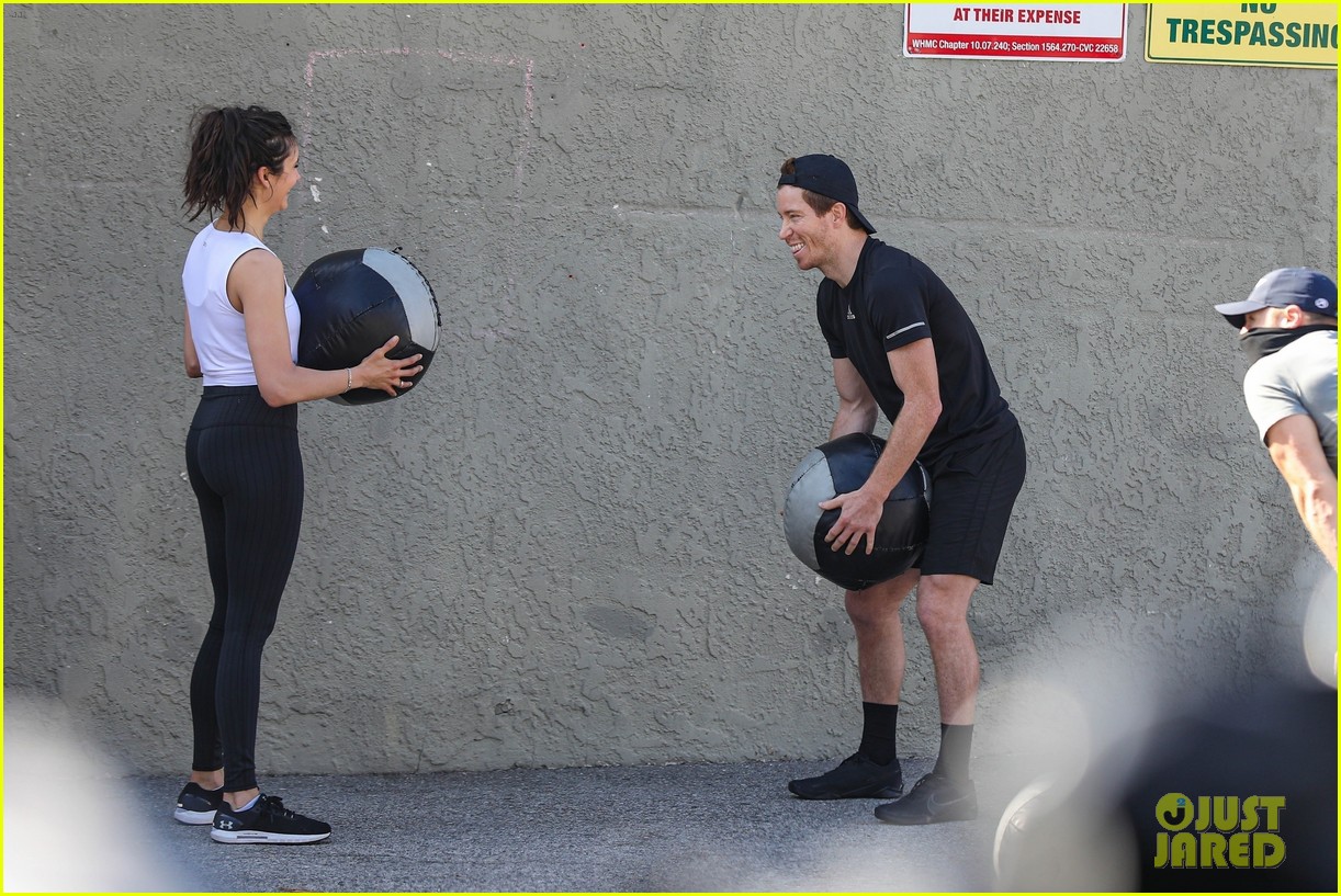 Nina Dobrev Kicks Off Weekend By Working Out with Shaun White