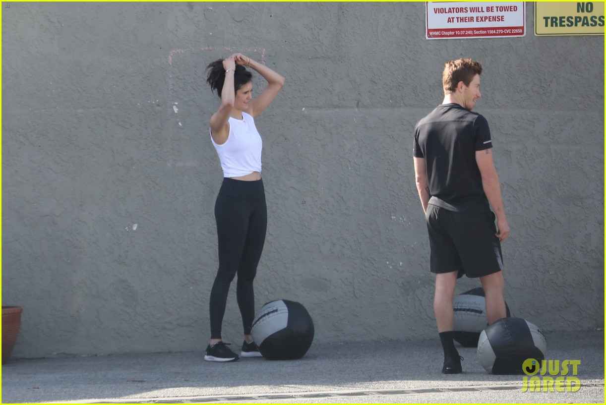 Nina Dobrev Kicks Off Weekend By Working Out with Shaun White