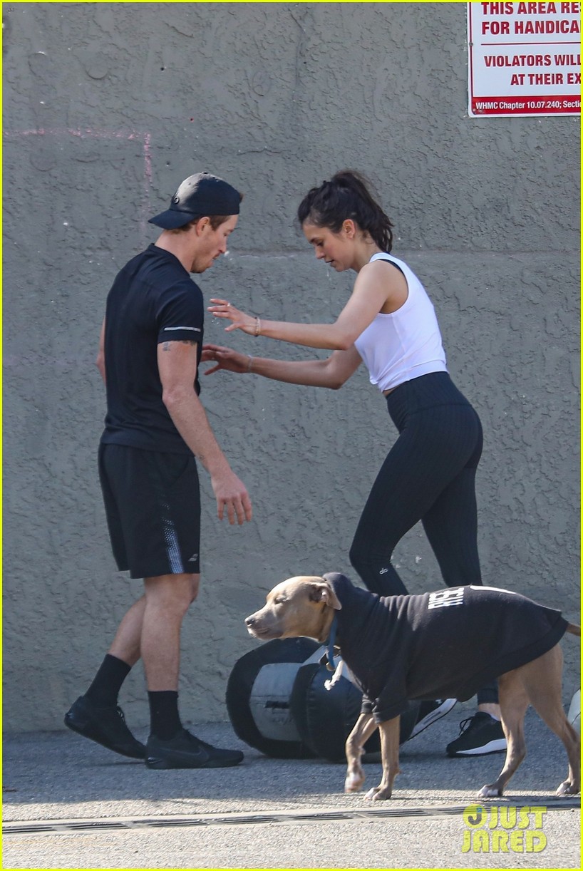 Nina Dobrev Kicks Off Weekend By Working Out with Shaun White