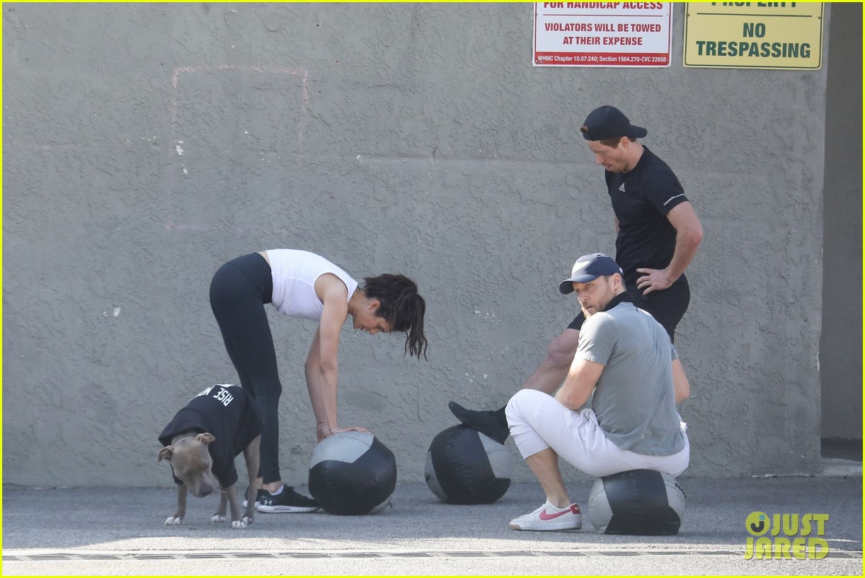 Nina Dobrev Kicks Off Weekend By Working Out with Shaun White