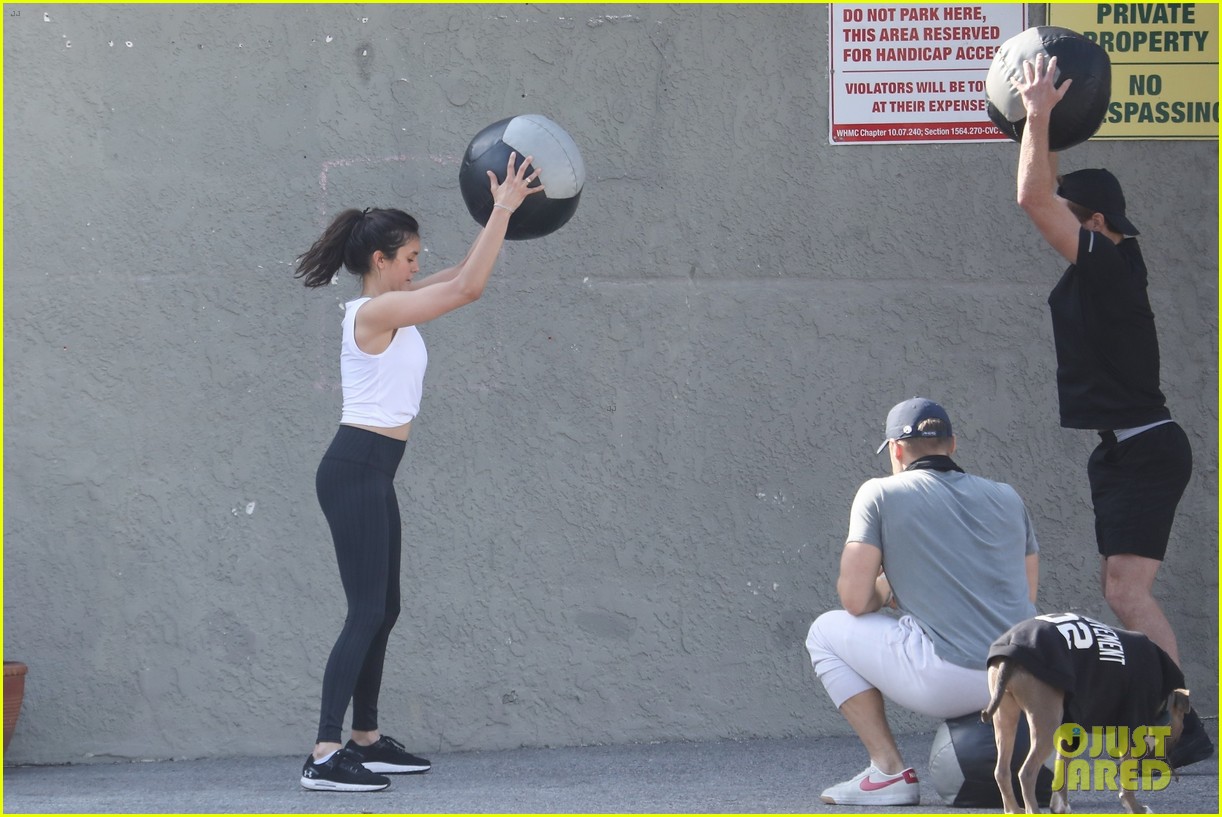 Nina Dobrev Kicks Off Weekend By Working Out with Shaun White