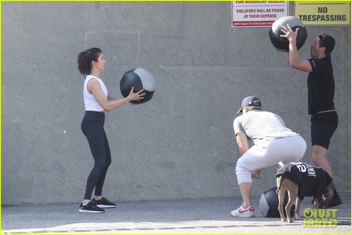 Nina Dobrev Kicks Off Weekend By Working Out with Shaun White