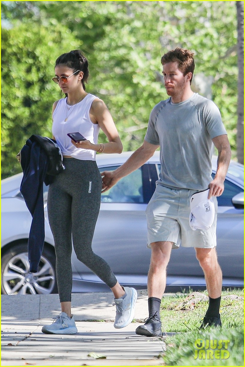 Nina Dobrev Steps Out For A Workout With Shaun White