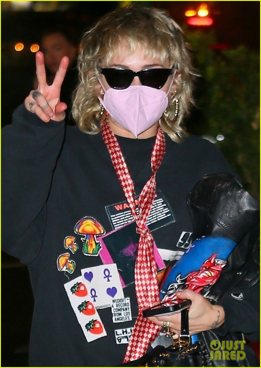 Miley Cyrus Rocks Fishnet Stockings & a Plaid Skirt While Out in the Big Apple!