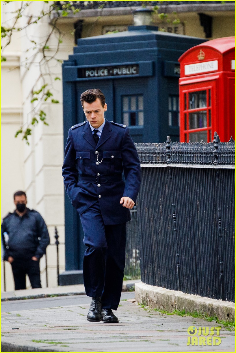 Harry Styles Wears Full Policeman Uniform in New Set Photos with David Dawson!
