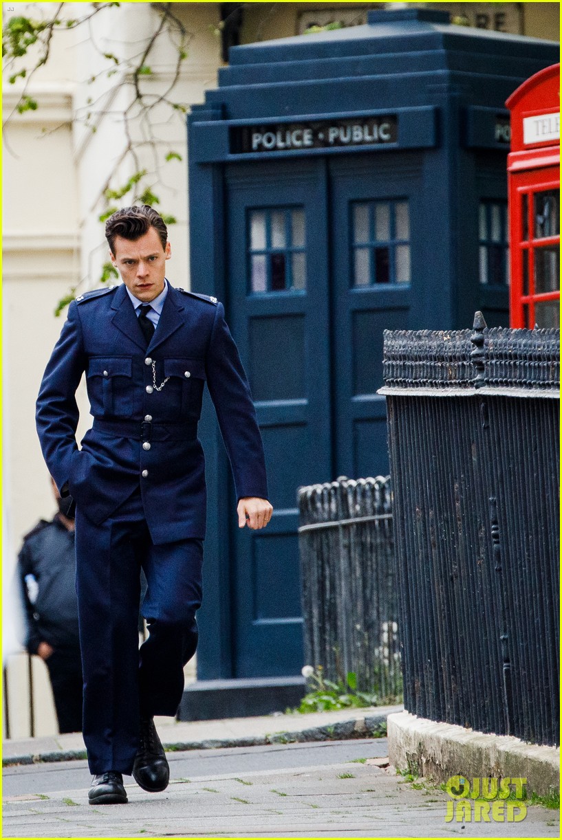 Harry Styles Wears Full Policeman Uniform in New Set Photos with David Dawson!