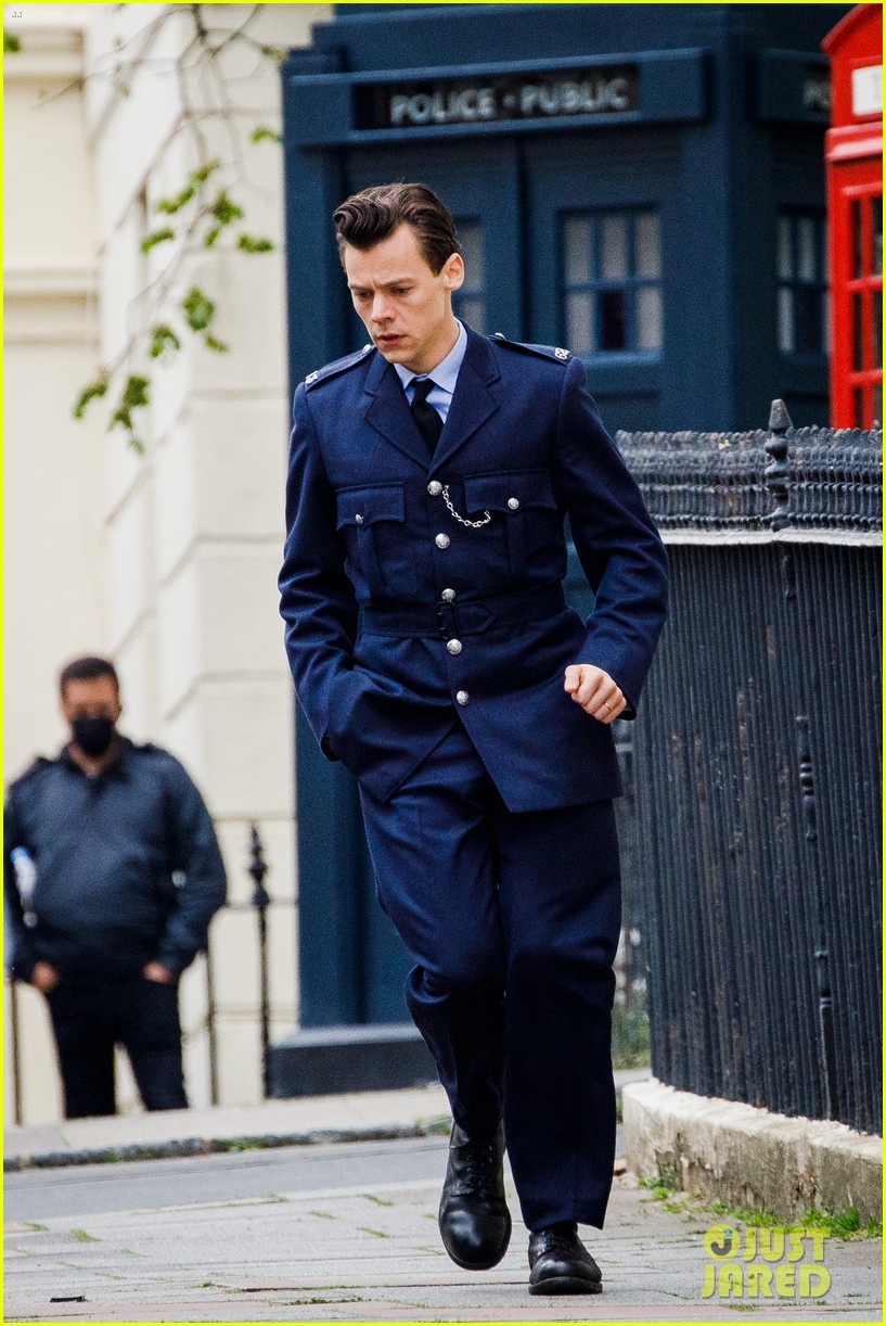 Harry Styles Wears Full Policeman Uniform in New Set Photos with David Dawson!