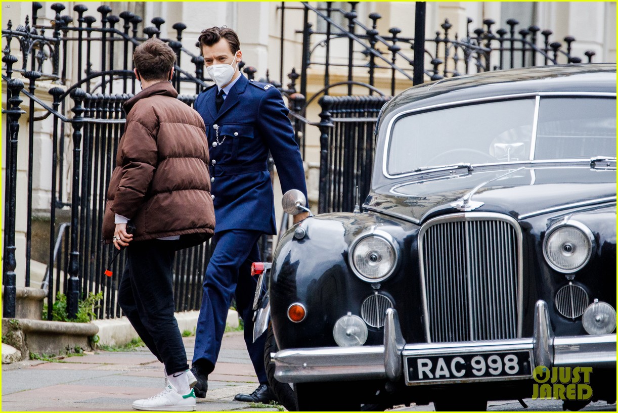 Harry Styles Wears Full Policeman Uniform in New Set Photos with David Dawson!