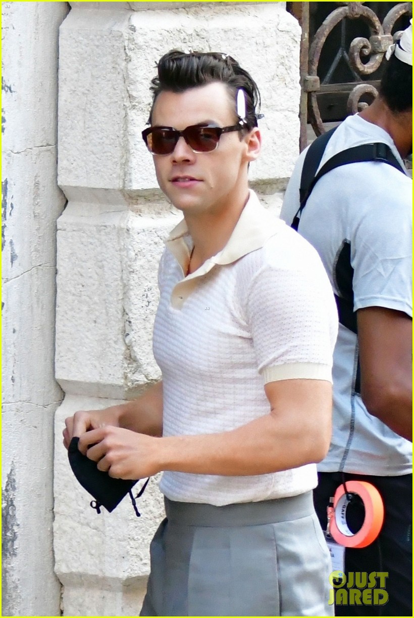 Harry Styles Joins David Dawson on the Set of 'My Policeman' in Venice!