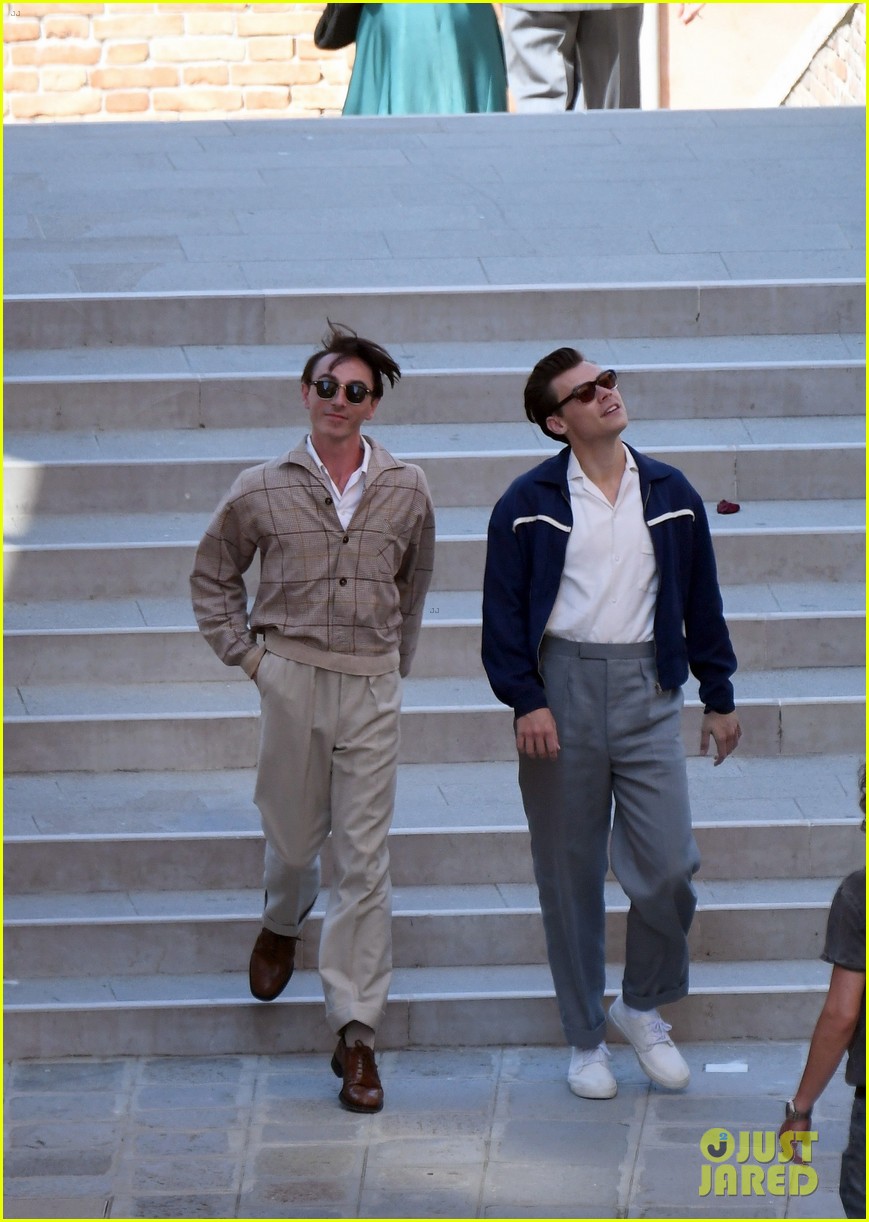 Harry Styles Joins David Dawson on the Set of 'My Policeman' in Venice!