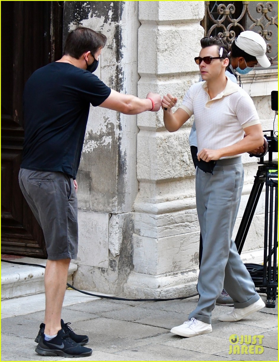 Harry Styles Joins David Dawson on the Set of 'My Policeman' in Venice!