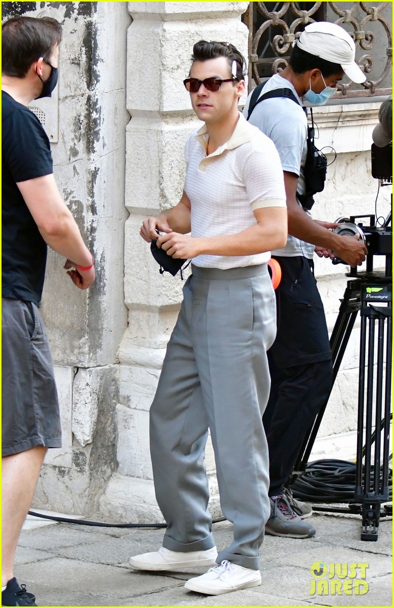 Harry Styles Joins David Dawson on the Set of 'My Policeman' in Venice!