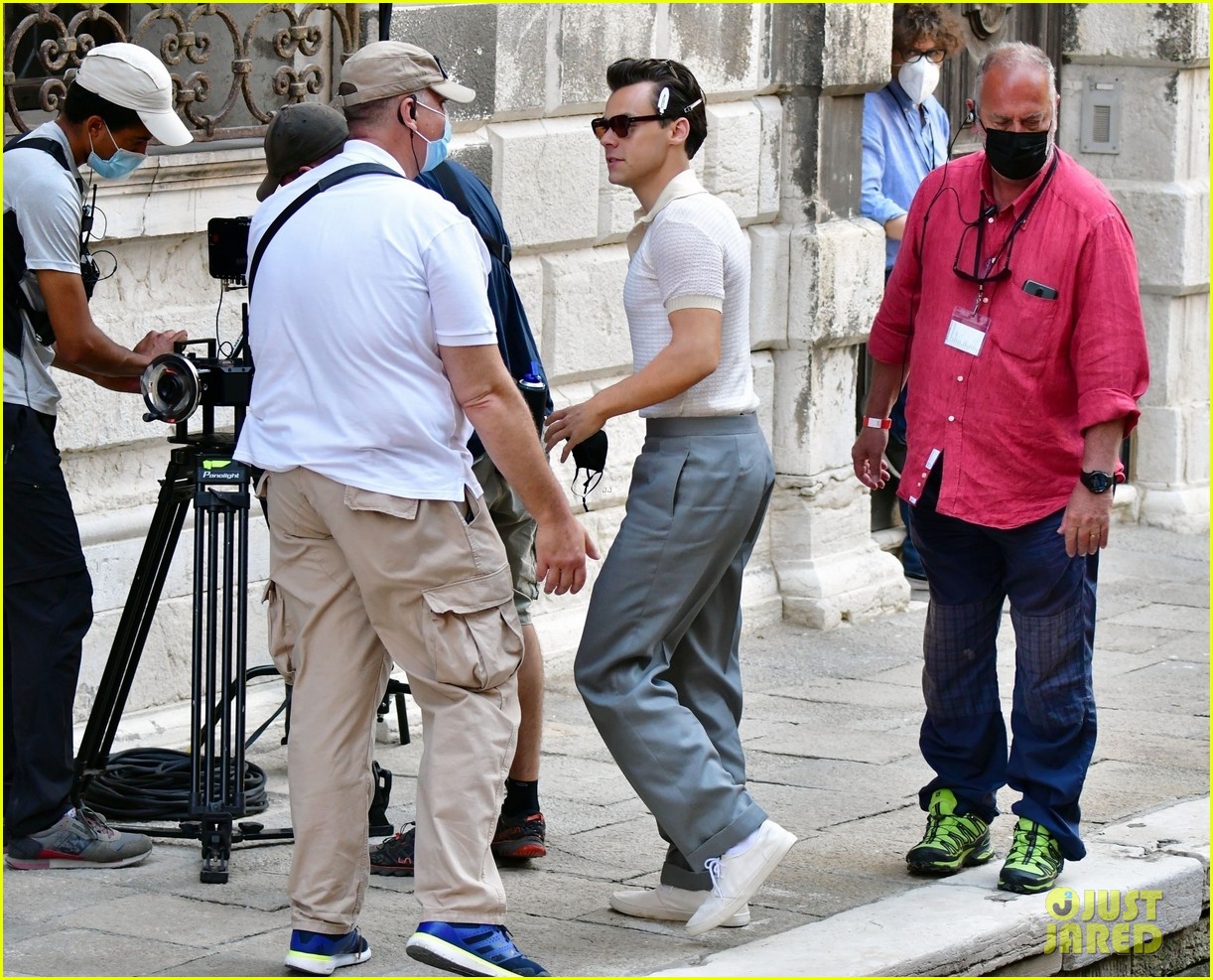 Harry Styles Joins David Dawson on the Set of 'My Policeman' in Venice!