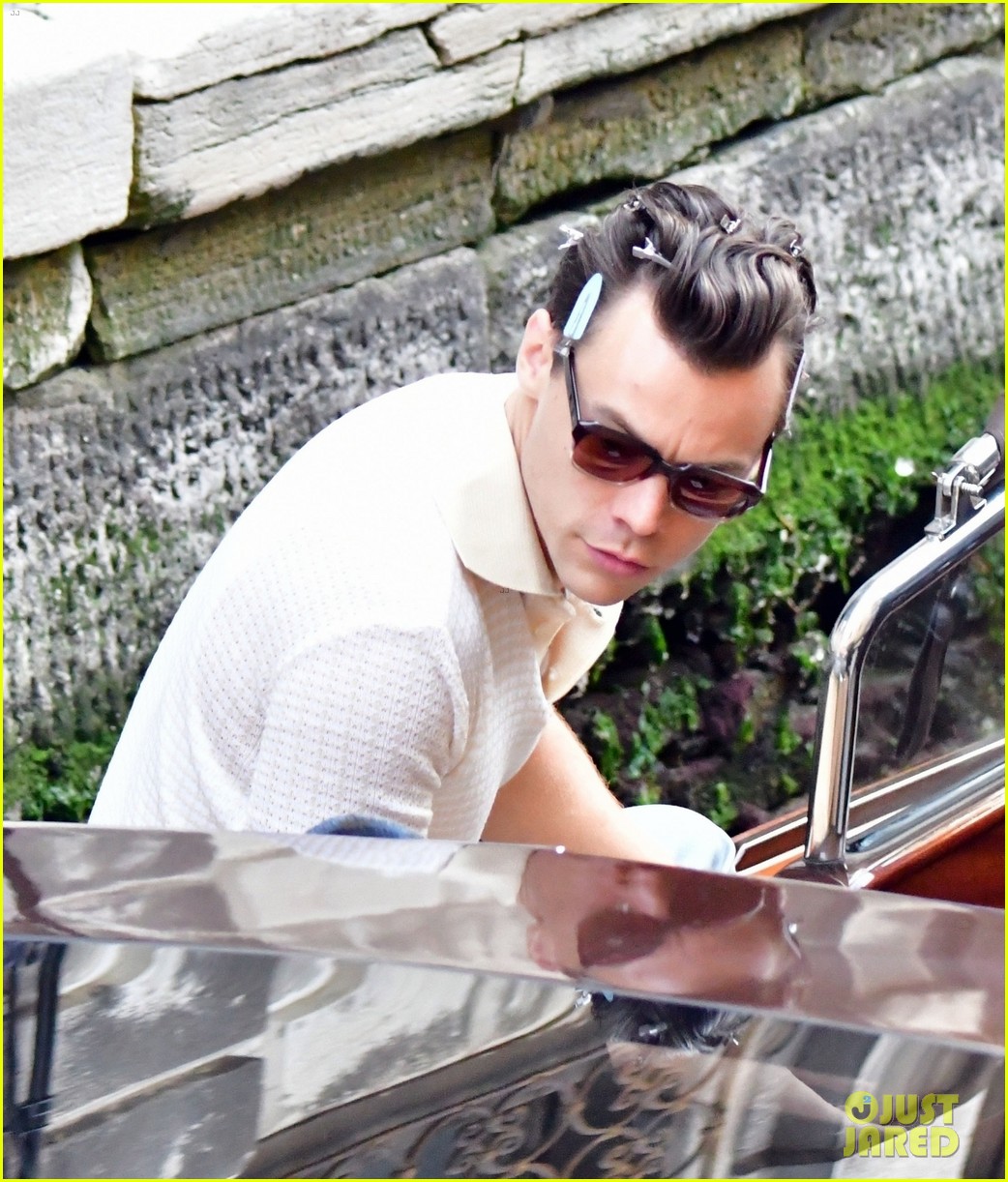Harry Styles Joins David Dawson on the Set of 'My Policeman' in Venice!