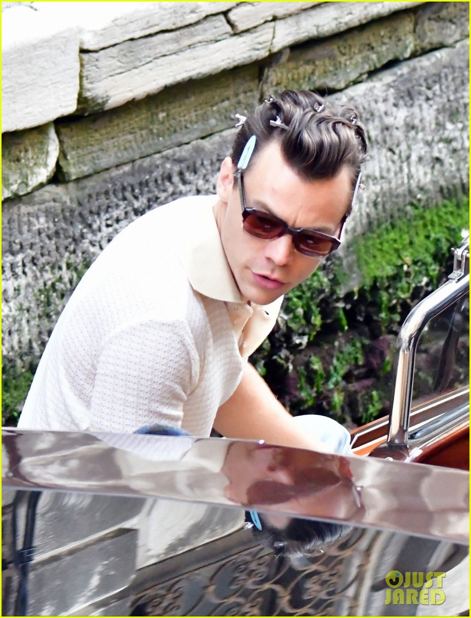 Harry Styles Joins David Dawson on the Set of 'My Policeman' in Venice!
