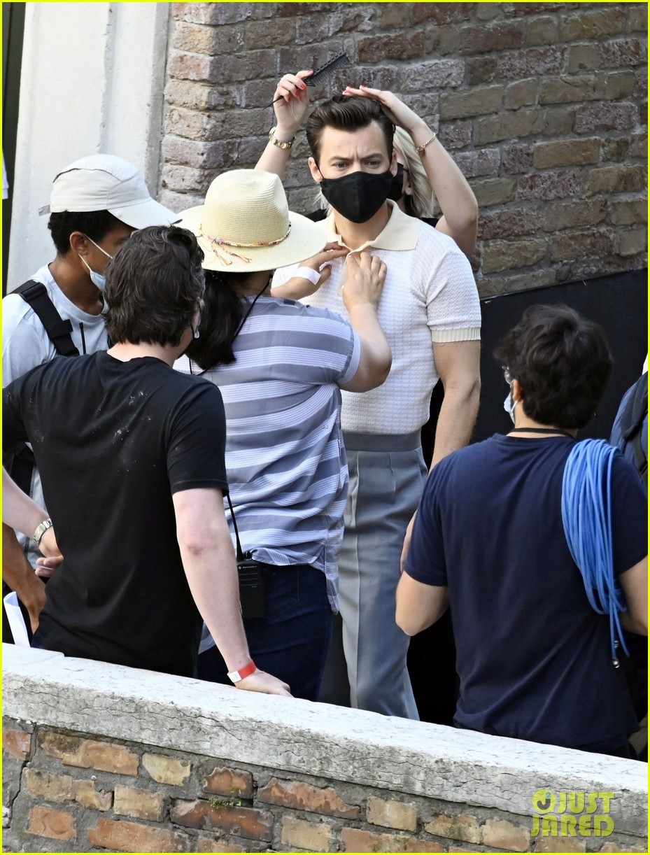 Harry Styles Joins David Dawson on the Set of 'My Policeman' in Venice!