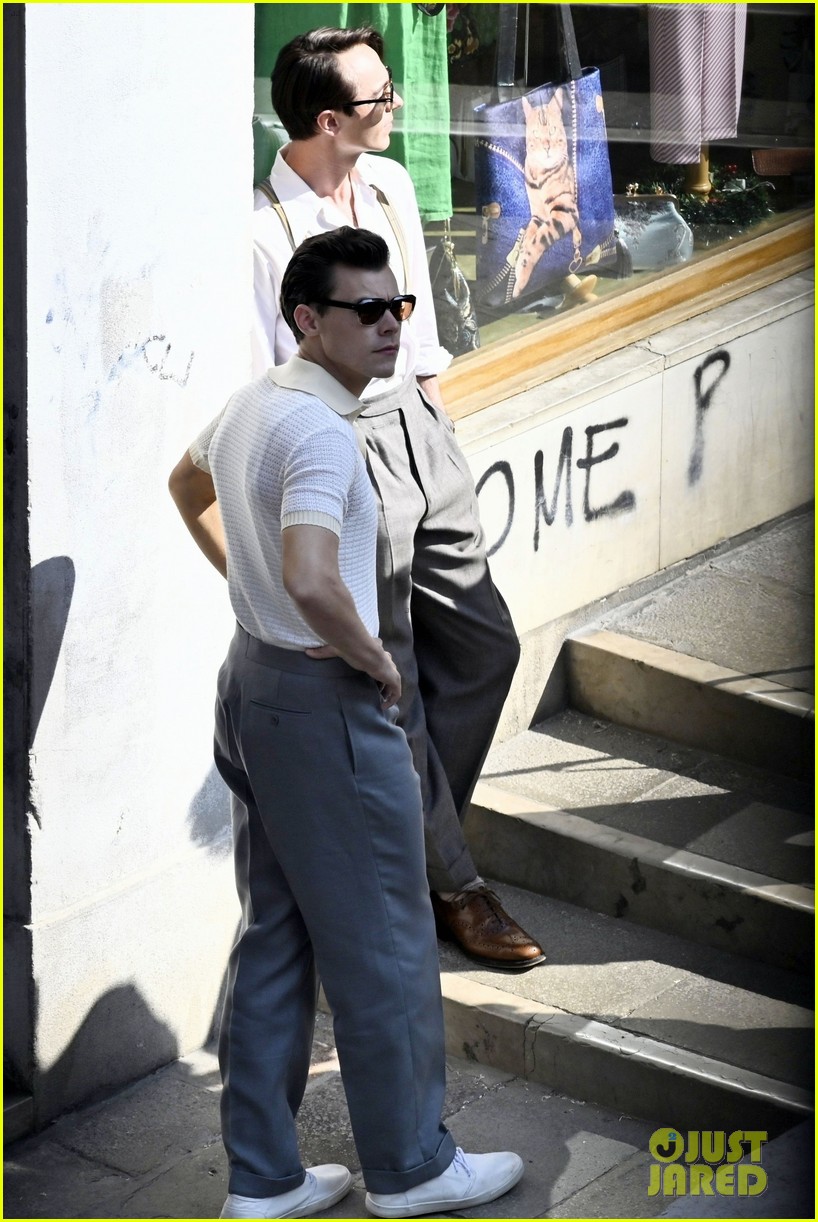 Harry Styles Joins David Dawson on the Set of 'My Policeman' in Venice!