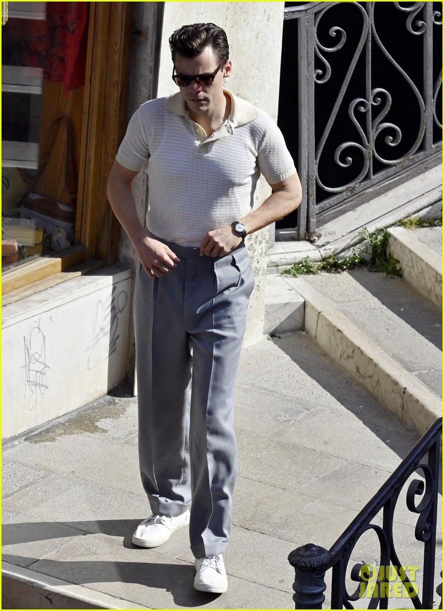 Harry Styles Joins David Dawson on the Set of 'My Policeman' in Venice!
