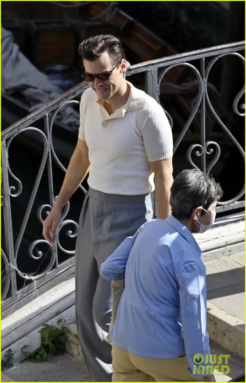 Harry Styles Joins David Dawson on the Set of 'My Policeman' in Venice!