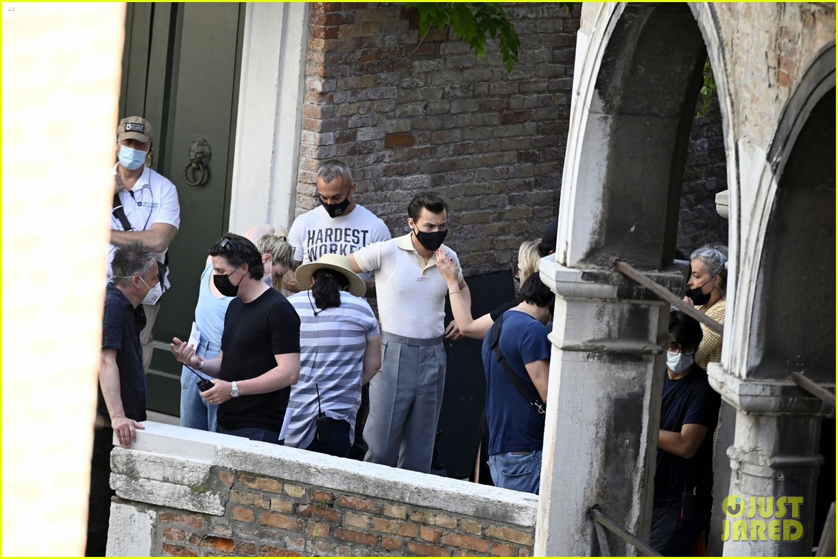 Harry Styles Joins David Dawson on the Set of 'My Policeman' in Venice!