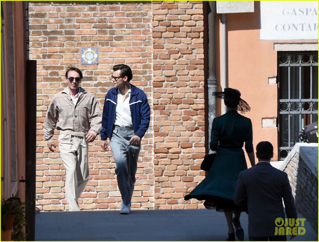 Harry Styles Joins David Dawson on the Set of 'My Policeman' in Venice!
