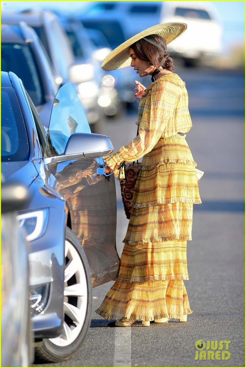 Vanessa Hudgens Gets All Dressed Up for a Themed Party in the Park!