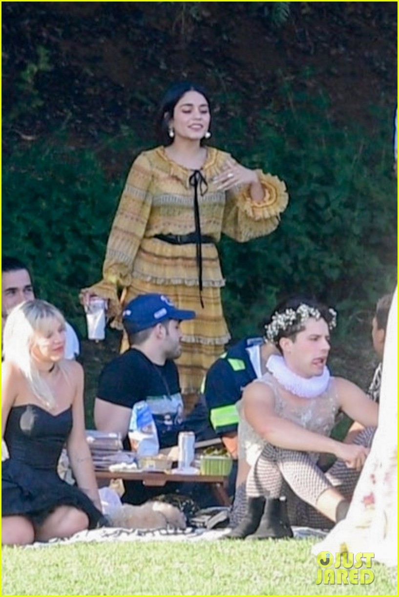 Vanessa Hudgens Gets All Dressed Up for a Themed Party in the Park!