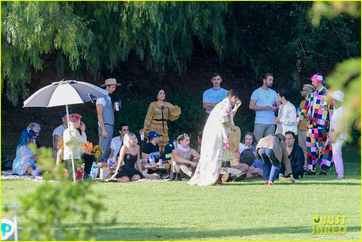 Vanessa Hudgens Gets All Dressed Up for a Themed Party in the Park!