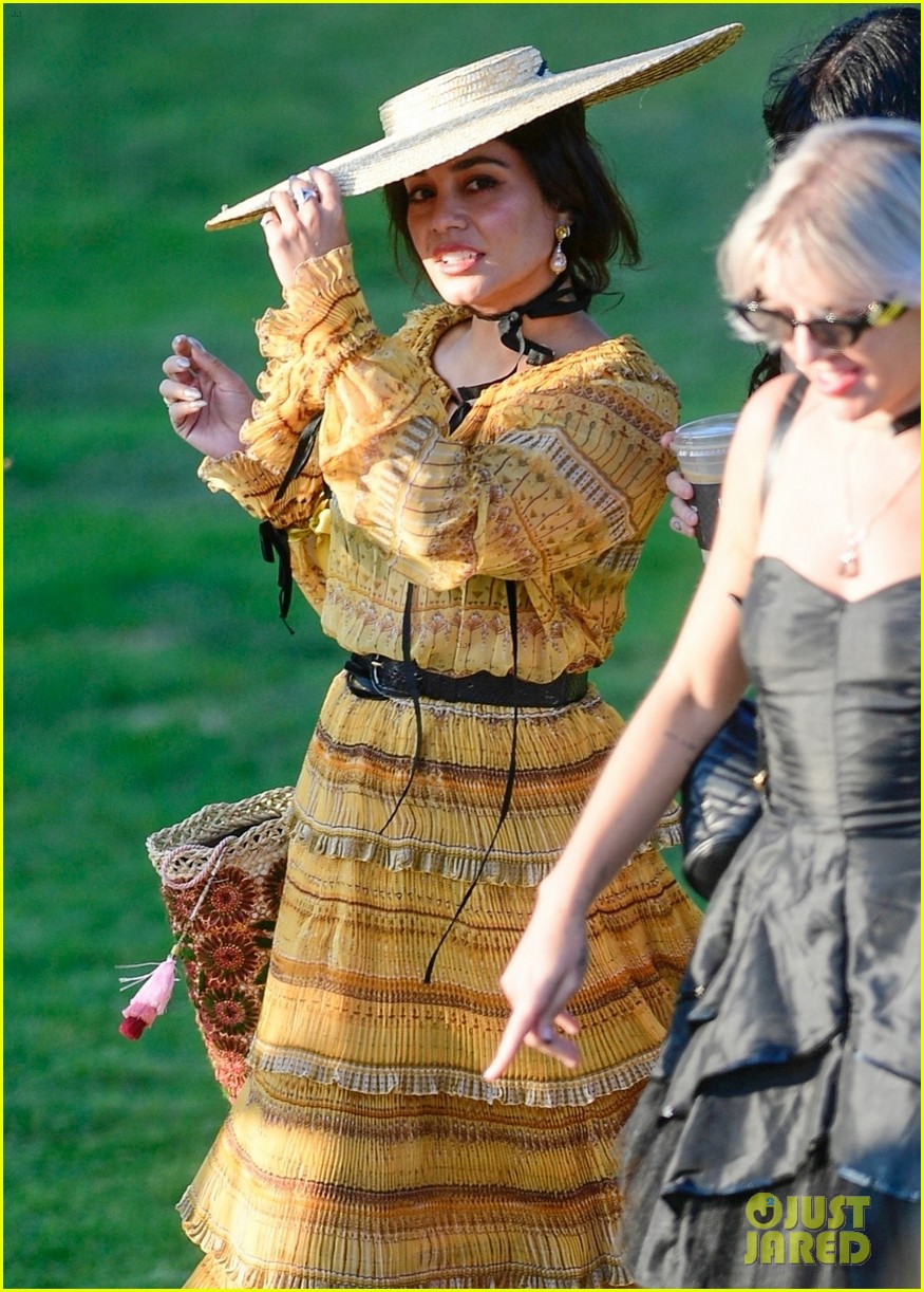 Vanessa Hudgens Gets All Dressed Up for a Themed Party in the Park!