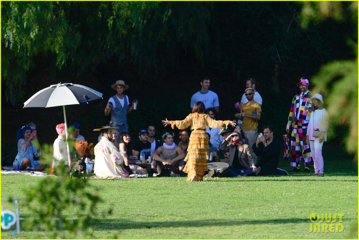 Vanessa Hudgens Gets All Dressed Up for a Themed Party in the Park!