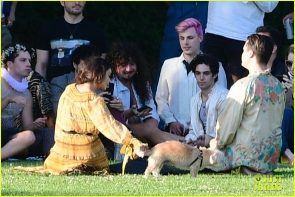 Vanessa Hudgens Gets All Dressed Up for a Themed Party in the Park!
