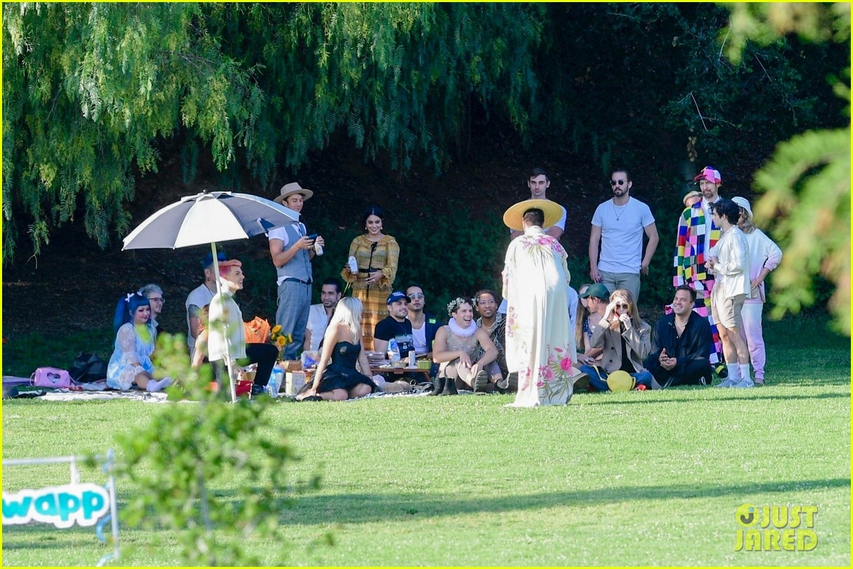 Vanessa Hudgens Gets All Dressed Up for a Themed Party in the Park!