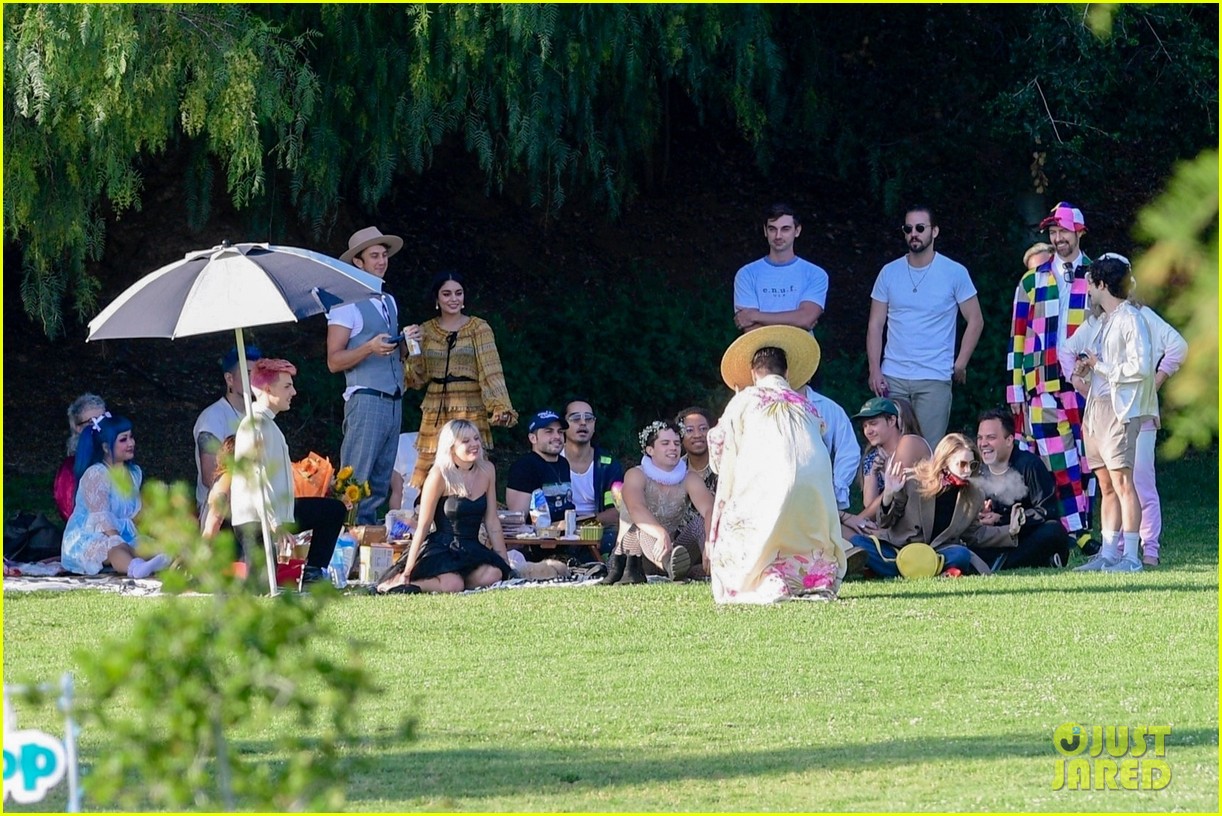 Vanessa Hudgens Gets All Dressed Up for a Themed Party in the Park!