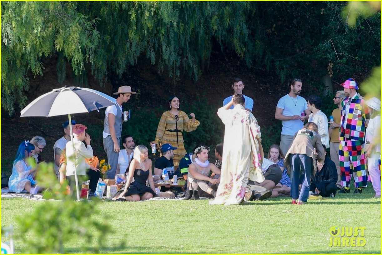 Vanessa Hudgens Gets All Dressed Up for a Themed Party in the Park!
