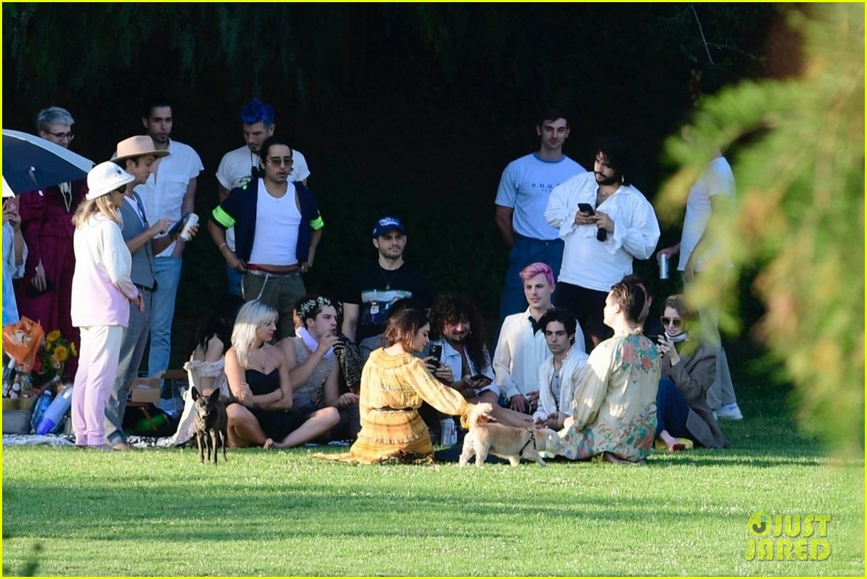 Vanessa Hudgens Gets All Dressed Up for a Themed Party in the Park!