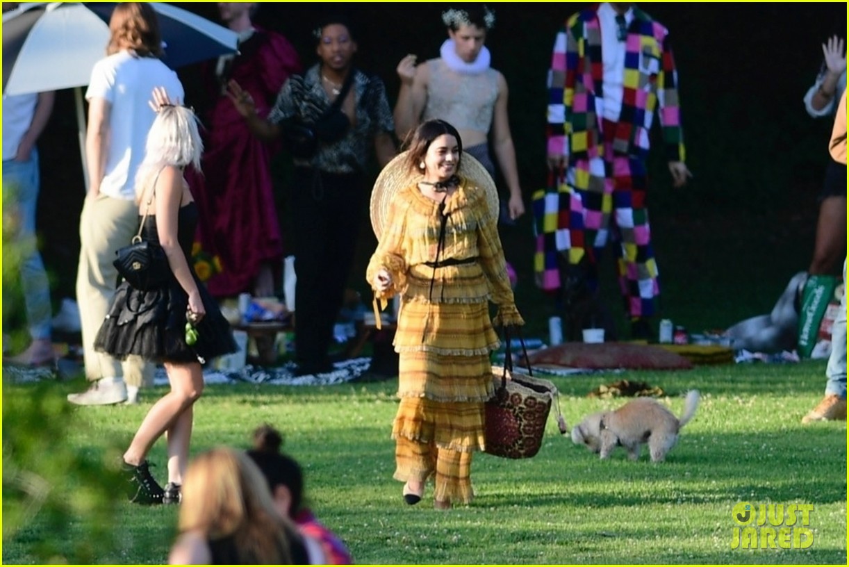 Vanessa Hudgens Gets All Dressed Up for a Themed Party in the Park!