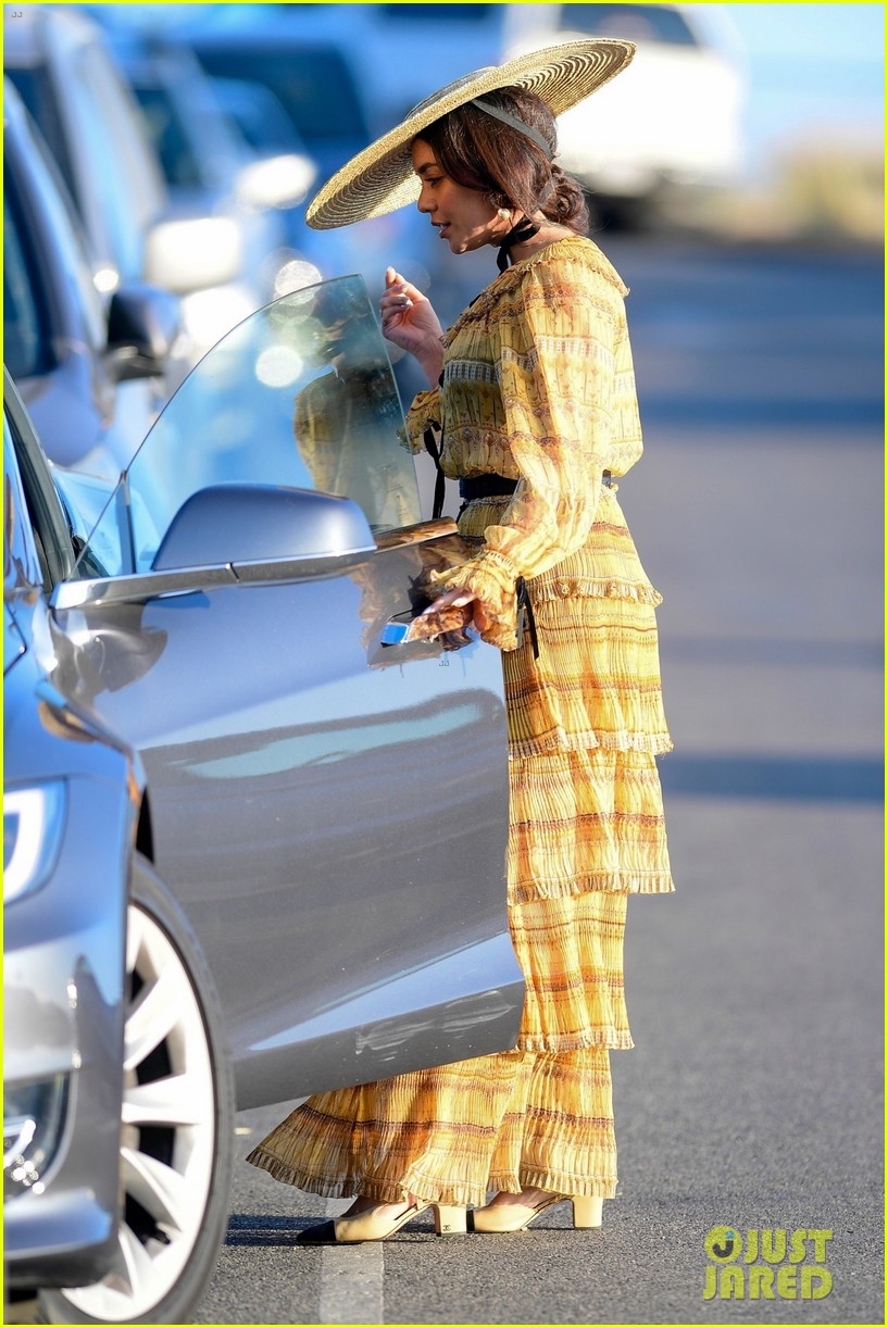 Vanessa Hudgens Gets All Dressed Up for a Themed Party in the Park!